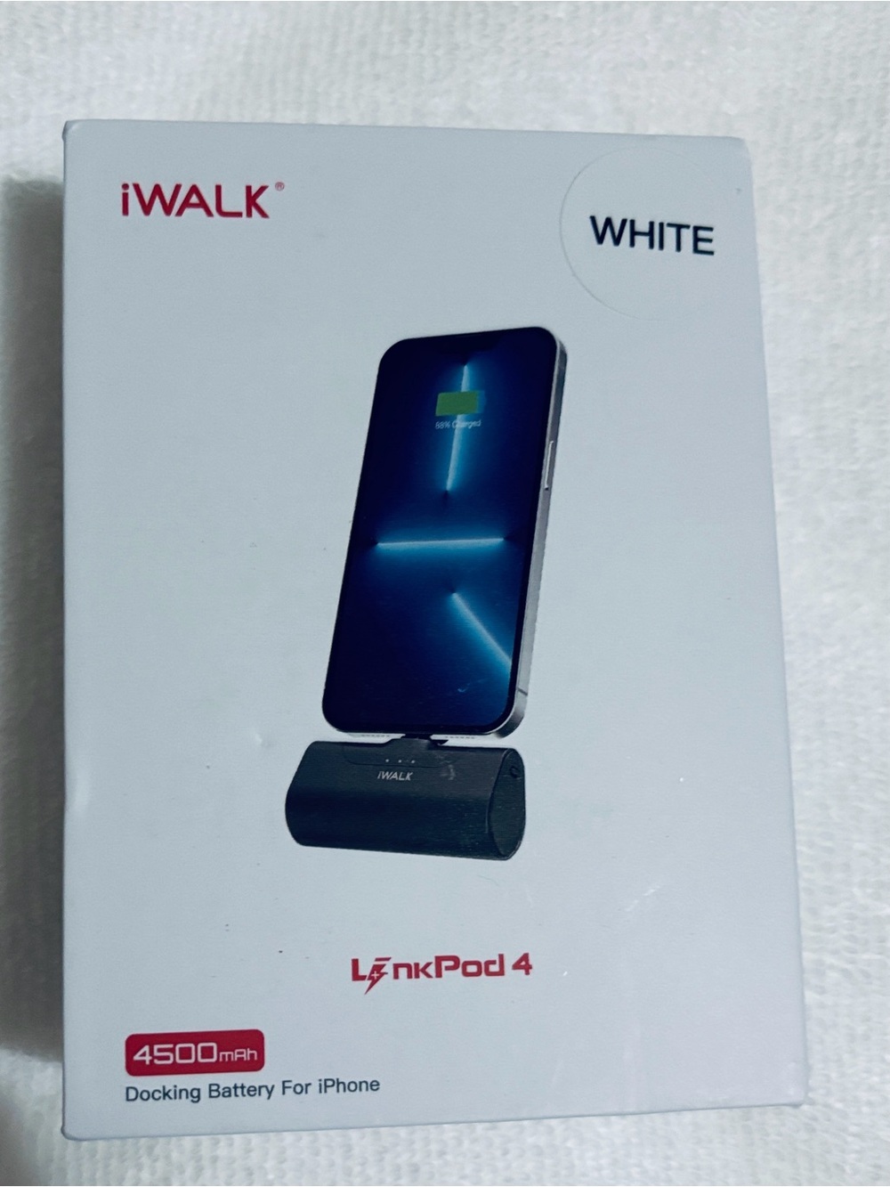 NWT iWalk LinkPod 4 Portable Docking Power Bank - White